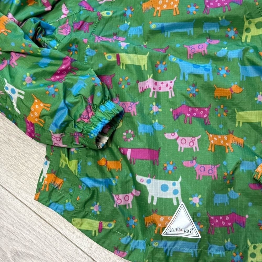 L.L. Bean Kids Green Animal Print Jacket - Picture 7 of 9